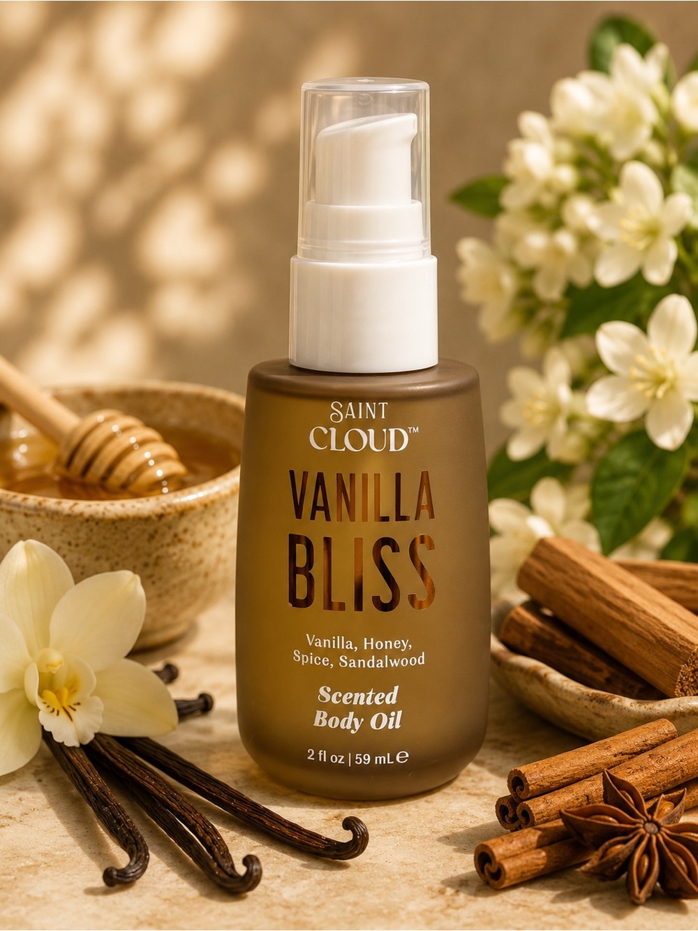 SAINT CLOUD Vanilla Bliss Scented Body Oil – 59 mL 🍯🤍